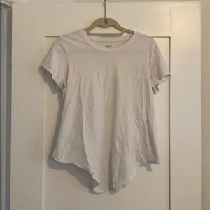 White front-knotted tee
